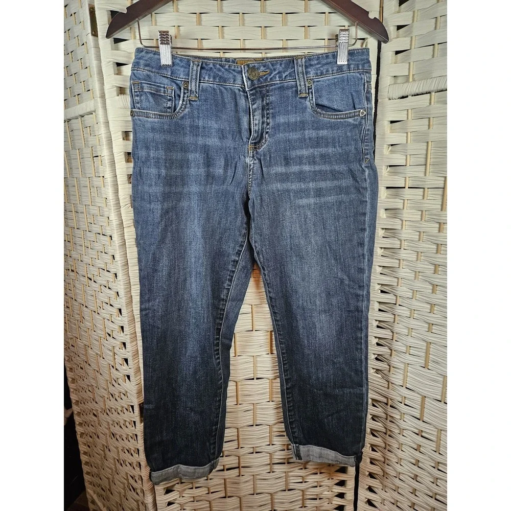 Kut from the Kloth Sz 4 Womens Blue Denim Capri Jeans Casual Preppy